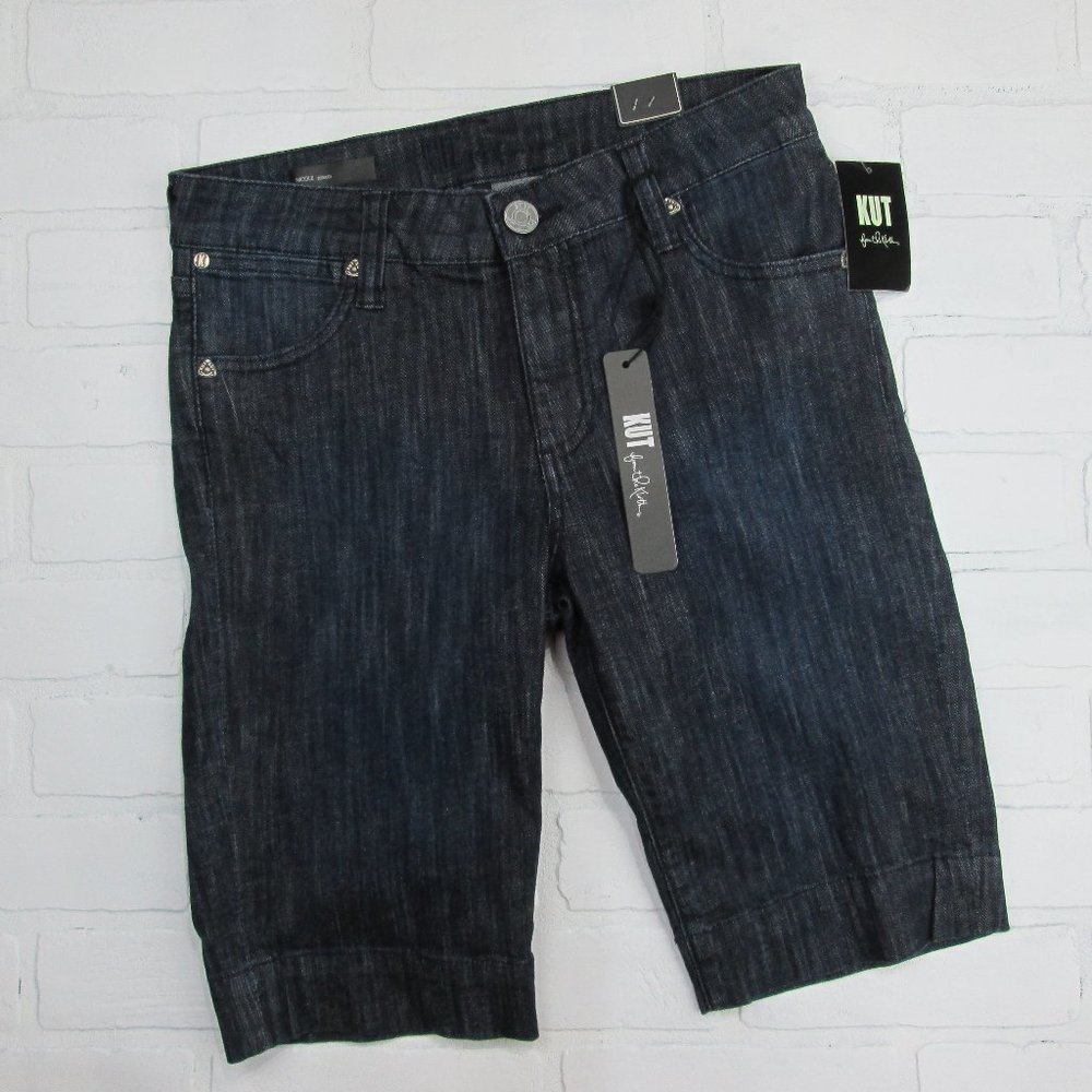 NWT Kut From The Kloth Nicole Denim Bermuda Shorts - Picture 2 of 5